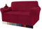 Granbest High Stretch Sofabezug Moderne Sofaüberwurf Jacquard Elastische Sofahusse für Wohnzimmer Protector für Hunde Haustiere (2 Sitzer, Weinrot)