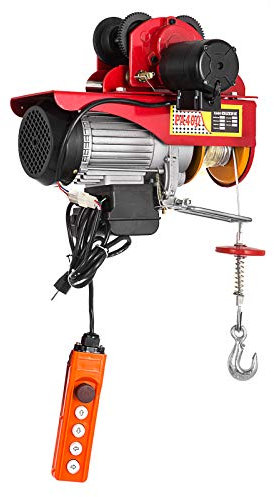 VEVOR Polipasto Eléctrico con Carro, Carga Nominal: 1 T, Polipasto Eléctrico de 1.300 W, Altura de Funcionamiento Estándar: 3 m, Polipasto de Palanca de Acero, para Fábricas, Almacenes y Construcción