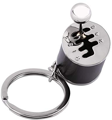 cersalt Auto Shifter Schlüsselbund, Gearbox Keychain Metall Schlüsselanhänger Schlüsselbund Gadgets Mini Schlüsselbund Spielzeug Schlüsselbund Sechsgang Schaltgetriebe(Schwarz)