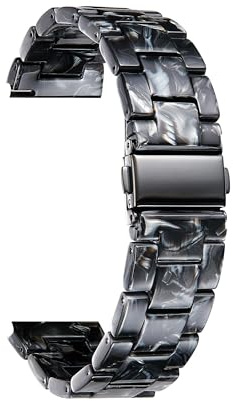 BINLUN Harz Uhrenarmband für Damen Herren 12mm 14mm 16mm 18mm 20mm 22mm,Ersatz Uhrenarmbänder Faltschließe Schnellverschluss für Smartwatch,14 Farben Licht Mode Hautfreundliche Armband in 3 Schnallen