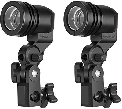 NEEWER E27 Lamp Holder with Light Stand Mount Umbrella Holder, Photography Studio AC Socket for Lamp Bulb Light Stand, 2 Packs