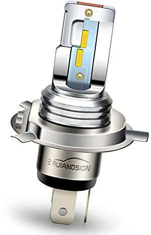 Ruiandsion H4 LED ampoule de phare de moto jaune super lumineux 1860 4SMD puces HS1 HB2 P43t 9003 AC/DC 9-32V feux de croisement LED ampoule de phare de moto
