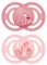 MAM Perfect Pacifier S198 — (Anleitung in verschiedenen Sprachen) Schnuller-Set mit extrafeinem und flexiblem Nippel aus ultraweichem SkinSoftTM-Silikon für Babys ab 6 Monaten, (1 Packung mit 2 Einheiten) mit selbststerilisierender Box. Verschiedene Modelle