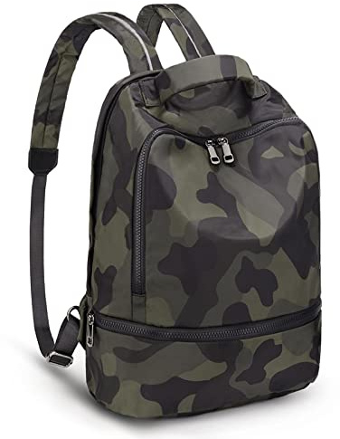 UTO School Bag Waterproof Nylon Travel Backpack Sport Gym Bag Reflective Shoulder Straps Compartment for Shoes Camo