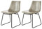 Qiyano Stuhl Kunstleder 2er Set Esszimmer-Stühle aus PU-Leder Pflegeleicht in Modern Retro Vintage Look Polsterstuhl ohne Armlehne, 2 STK. Farbe: Grau Hell