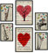 Nacnic-Set von 6 Vintage-Musik-Poster. Sammlung von Platten mit ästhetischer Collage für Innendekoration. Größen A3 und A4. Rahmenlos