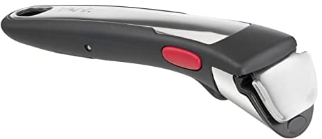 Tefal Ingenio L9863202 Premium Black Removable Handle, Stackable, 3-Point Safety Lock, Supports up to 10 kg, 10 Year Warranty, Made in France