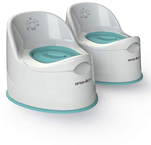 BABYLON Giant pot bebe toilette avec un couvercle, antidérapant petit pot toilette bébé, wc enfant avec bol amovible, anatomique pot bebe, gros pot pour enfants, petit pot bébé blank 2 pièce