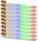 The Glowhouse Blinkende LED-Party-Leuchtstäbe, 17,8 cm, mehrfarbig, Regenbogenstab mit Sicherheitsverschluss, Umhängeband, 10 Stück