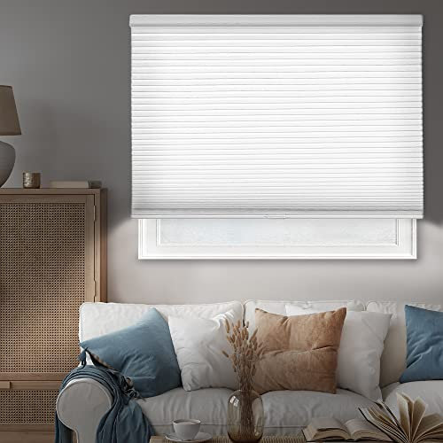 CHICOLOGY Cordless Cellular Shades Privacy Single Cell Window Blind, 24W X 72H, Evening Mist