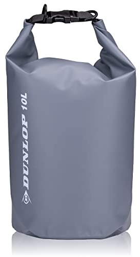 Dunlop Dry Bag - 20 L - wasserdichte Tasche - PVC - Inkl. Verstellbarem Schultergurt - Grau