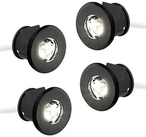 APT Einbaustrahler 12V Mini LED-Spot 50lm Leuchte Lampe schwarz für Wohnwagen, Wohnmobil (1)
