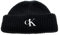 Calvin Klein Mütze CKJ Monogram Embroidery Short Beanie Black schwarz