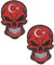 Türkei-Flaggen-Aufnäher, Totenkopf-Flicken, Klettverschluss, taktische Moral-Applikation, Militär, bestickt, 2 Stück (Türkei)