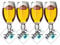 Roxley | Stella Artois Nucleated Half Pint Glasses X4 | Lager Beer 28 Cl Size Glass Man Cave | Made in UK + 4 Stella Beer mats