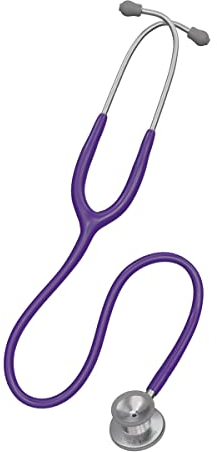 DocCheck Kinder-Stethoskop Lausch mini“ für Pädiater – Edelstahl-Doppelkopf-Bruststück, Präzise Akustik, Anpassbare Ohrbügel, Inkl. Namensschild & Ersatzteil-Set, Latexfrei (Lila)
