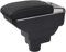 Armlehne Auto Mittelarmlehne Mittelkonsole Organizer Schwarz Leder Konsole Armlehnenbox Ablagefach Aufbewahrungsbox mit USB Einziehbar Getrankehalter Aschenbecher Kompatibel mit Opel Corsa D 06-12