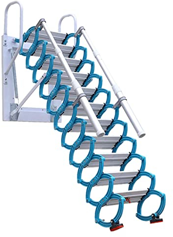 Dachboden-Teleskopleiter aus legiertem Stahl zur Wandmontage Stufenleitern