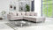 Kuechen-preisbombe Wohnlandschaft Sofa Couch Ecksofa Eckcouch Cordstoff beige + Hocker Minsk R