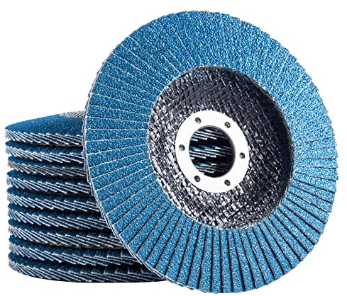 SATC Flap Discs 80 Grit 115mm Zirconia 10 Pack Grinding Discs Type 29 Sanding Discs for Angle Grinder to Sanding Grinding Metal Wood