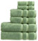 Christy Chroma Bath Towel Set | 6 Piece Set | 2 Bath 2 Hand 2 Face | Highly Absorbent Heavyweight 675GSM | Bold and Bright | Soft Smooth Shower Towels | 100% Cotton | Sustainably Made | Jade Green