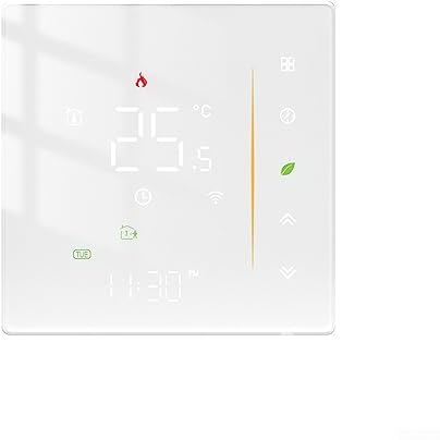 Smart Thermostat, For Zigbee for TUYA APP Remote Control Underfloor Heating Programmable Room Sensor Temperature for Home- White GA(Water)