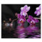 SMTDeco Herdabdeckplatte Ceranfeld Abdeckplatte Herdabdeckung Herdplatten Abdeckungen Induktionskochfeld 60x52 cm Einteilig Blumen Schwarz