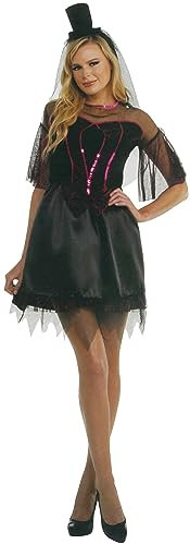 Brandsseller Damen Kostüm Dark Widow mit Haarband Karneval Party Halloween Junggesellinnenabschied Frauen Verkleidung