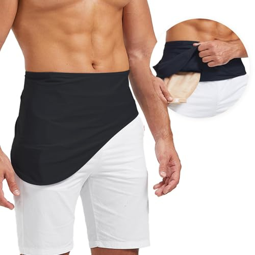 Heagimed Stomagürtel Stealth Belt für Stomabeutel Verstellbarer Stoma-Stützgürtel Schwarz Stomagürtel für Männer & Frauen Innentasche zum Halten der Stomabeutel für Sport & Schwimmen Größe XL (99,1 cm