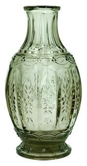 Gisela Graham Green Pressed Glass Carafe