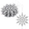 SULOLI 12 Pezzi Glitter Fiocchi di Neve,10 cm,Decorazioni da Appendere per Albero di Natale (Argente)