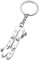 EIHI Lot de 1 porte-clés ski athlète cadeau porte-clés ski charme métal skieur porte-clés argenté