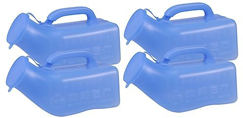 Anneome 4 Stück Cartoon-Reise-Urinal Auto-Urinflasche Tragbares Urinal für Männer Urinale für Männer auslaufsicher urinflaschen travel Toilet Kindertöpfchen Unisex-Autotoilette Blue