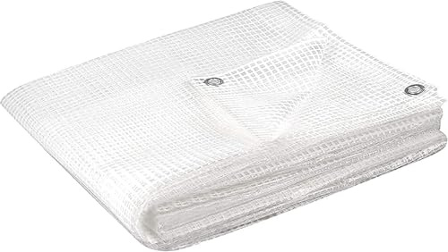 Abio Abdeckplane 3x4m Transparent 100g/m² Wasserdicht Plane mit Ösen Tarp Abdeckplane Gewebeplane Schutzplane Zeltplane Bauplane Garten Holz Gartenmöbel Camping Transparent 100g/m² 3x4m