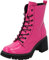 Palado Stiefeletten Damen Kefalonia - warme & bequeme Winterschuhe für Frauen mit rutschfester Gummisohle - moderne Boots mit Blockabsatz für Herbst & Winter Pink Lack UK4,5 - EU37