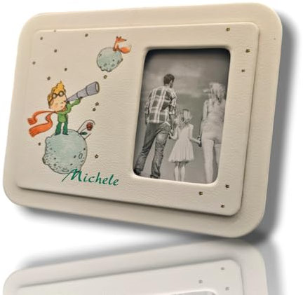 oggettando Portafoto cornice da tavolo CERIMONIE PERSONALIZZABILE in scatola da regalo. Bomboniere Matrimonio, Battesimo, Comunione, Laurea, Cresima, Anniversari e albero (Piccolo Principe)