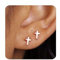 MUMREUES Ohrringe Silber 925 für Damen 14K Vergoldet Kleine Ohrstecker kreuzen Minimalistische Stecker Gold Ohrstecker Ohr Schmuck Geschenke