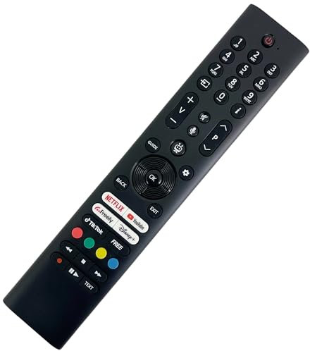 Genuine Replacement for Bush RC45165T TV Remote Control Compatible with Bush RC45165T-V1 43UT24SB 50UT24SB 55UT24SB 4K UHD HDR TiVo Freely LED with Voice