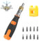Ratschen Schraubendreher, Einfach zu Bedienen, Schraubendreher, Einstellbare Länge, Magnetischer Ratschen Schraubendreher, für Autoreparaturen, Reparaturen von Haushaltsgeräten usw (orange Farbe)