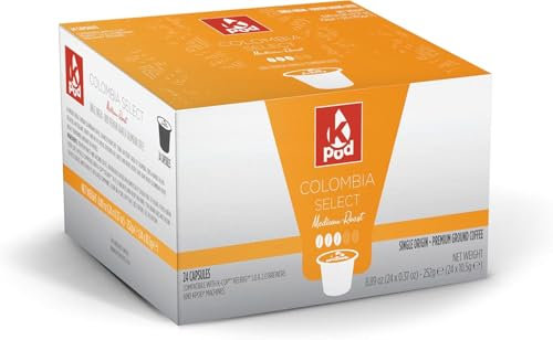 KPod Coffee Pods, Compatible with Keurig, K-Cup (4 x 24) (96 Pods, Colombia Select)