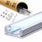 ClarivantiLED LED Profil Schiene 2m aus eloxiertem Aluminium, Aluminium Profil passend für 12mm Streifen, mit opalem Diffusor (SP26, 20 Stück (insgesamt 40m))