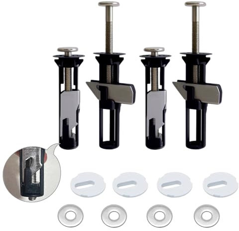 WC-Sitz-Befestigungen, WC-Sitzschrauben, WC-Sitz-Befestigungen, WC-Sitz-Schrauben, Edelstahl-WC-Sitz-Befestigungen für obere Deckelscharniere (4)