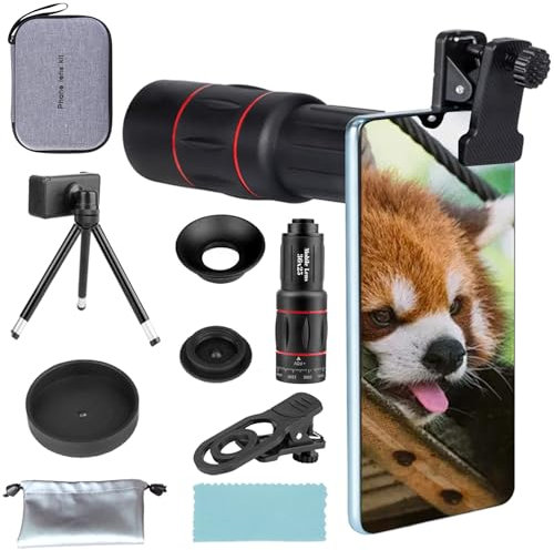 36X Long Focus Obiettivi per Smartphone, Telefono Cellulare Teleobiettivo HD Zoom con Treppiede Clip Obiettivo Obiettivo a fuoco Lungo Set di Obiettivi Telefono Compatibile con iPhone e Android
