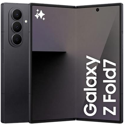 Samsung Galaxy Z Fold7 Smartphone AI pieghevole, 3 anni di Garanzia del produttore, RAM 12GB, 256GB, Display 6,5/8, Camera 200MP, Batteria a lunga durata, Jetblack [Versione italiana]