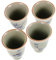 SMASOLO 4 Piezas Tazas de Cerámica Pintadas para Chino para Uso Casa u Oficina Encanto Cultural y Símbolo Cuatro