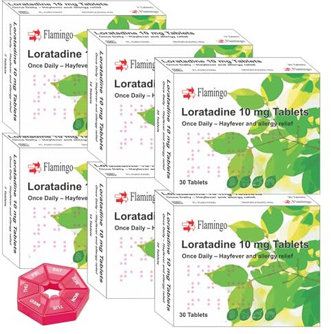 180 Hayfever Loratadine Tablets 10mg - Non-Drowsy Antihistamine Allergy Relief for Adults, Hay Fever Tablet - 6 Months Supply (180 Tablets)