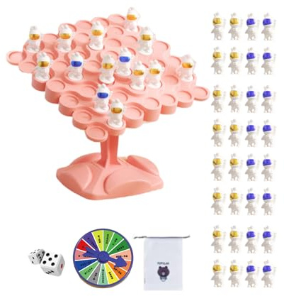 Balance-Spielspielzeug – Astronauten-Holzbalance, Baum-Lernbrettspiel, Balance-Brettspiele | Tisch-Puzzle-Aktivität für Kinder im Alter, Stammzellen-Lernen, Hand-Augen-Koordination, lustiges Spiel, Ge