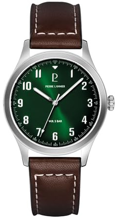 Pierre Lannier - Armbanduhr Aviateur - Quartz Uhrwerk - Gehäusedicke: 8.5 mm - Gehäusebreite: 40 mm - Edelstahl - 5 ATM