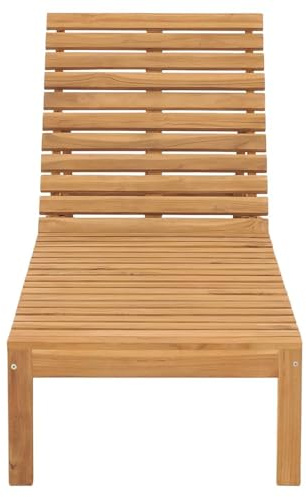 ATOMSTACK MAKER HOMELEN Tumbona de madera con respaldo ajustable, 4 posiciones, madera de teca resistente a la intemperie, duradera, 60 x 200 x 30 cm, para terraza, jardín, piscina