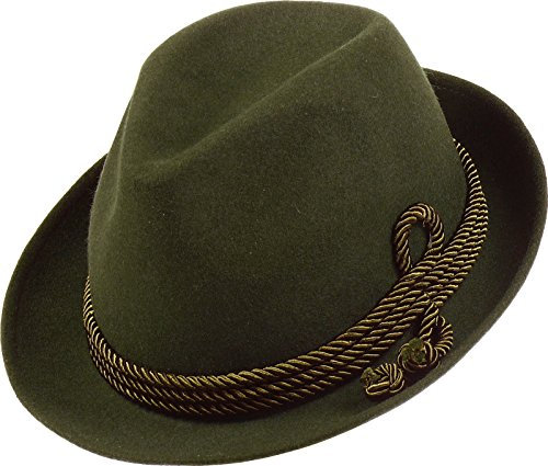 Harrys-Collection Kleiner Trachten Hut in 2 Farben, Farben:Oliv, Kopfgröße:55